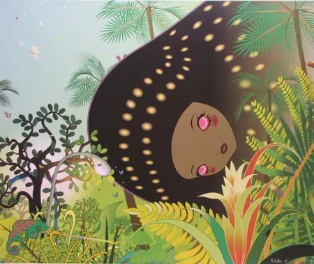 石版画 Aoshima - Building Head - Chameleon