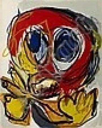 石版画 Appel - A Beast-Drawn Man