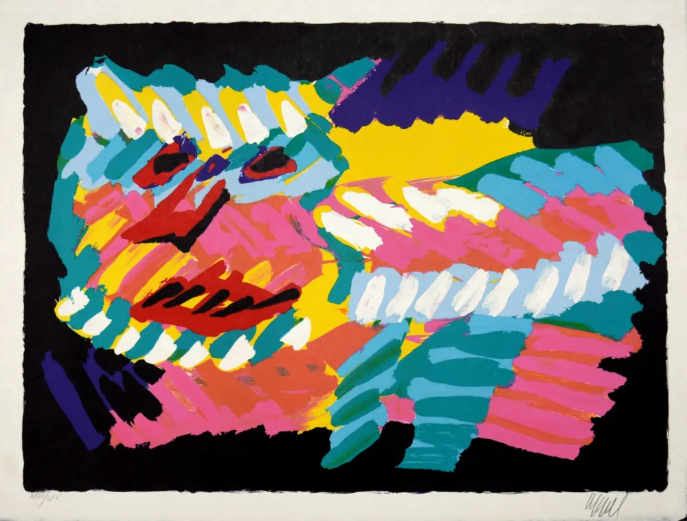 石版画 Appel -  About A Cat, 1978 - Hand-signed!