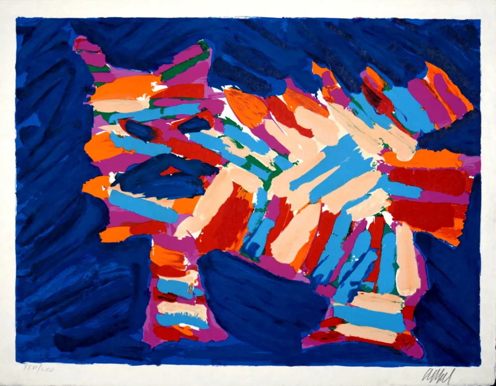 石版画 Appel - Blue Cat, 1978 - Hand-signed!