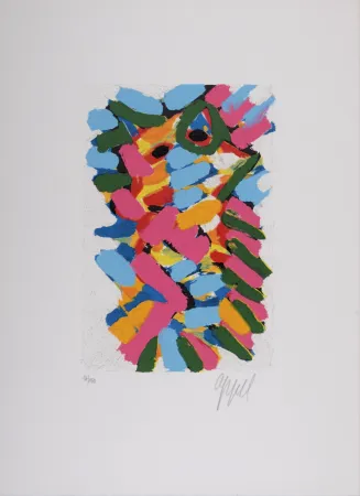 丝网印刷 Appel - Composition, c. 1970 - Hand-signed & numbered
