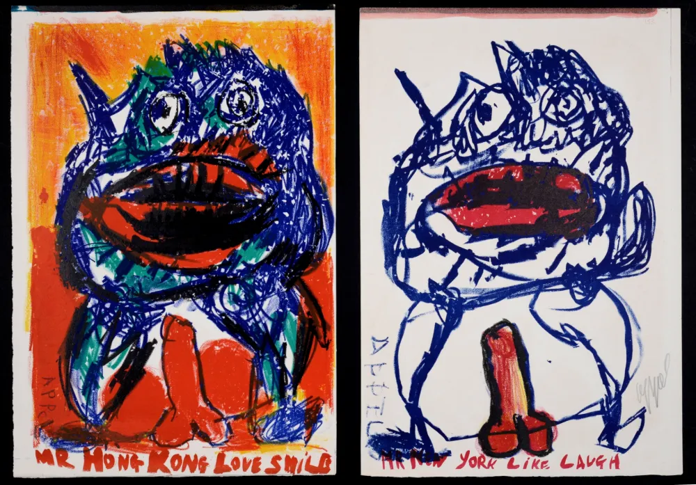 石版画 Appel - Diptych, 1964 -  2 Original Hand-Signed lithographs!