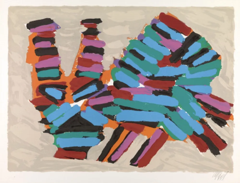 石版画 Appel - Frightened Cat