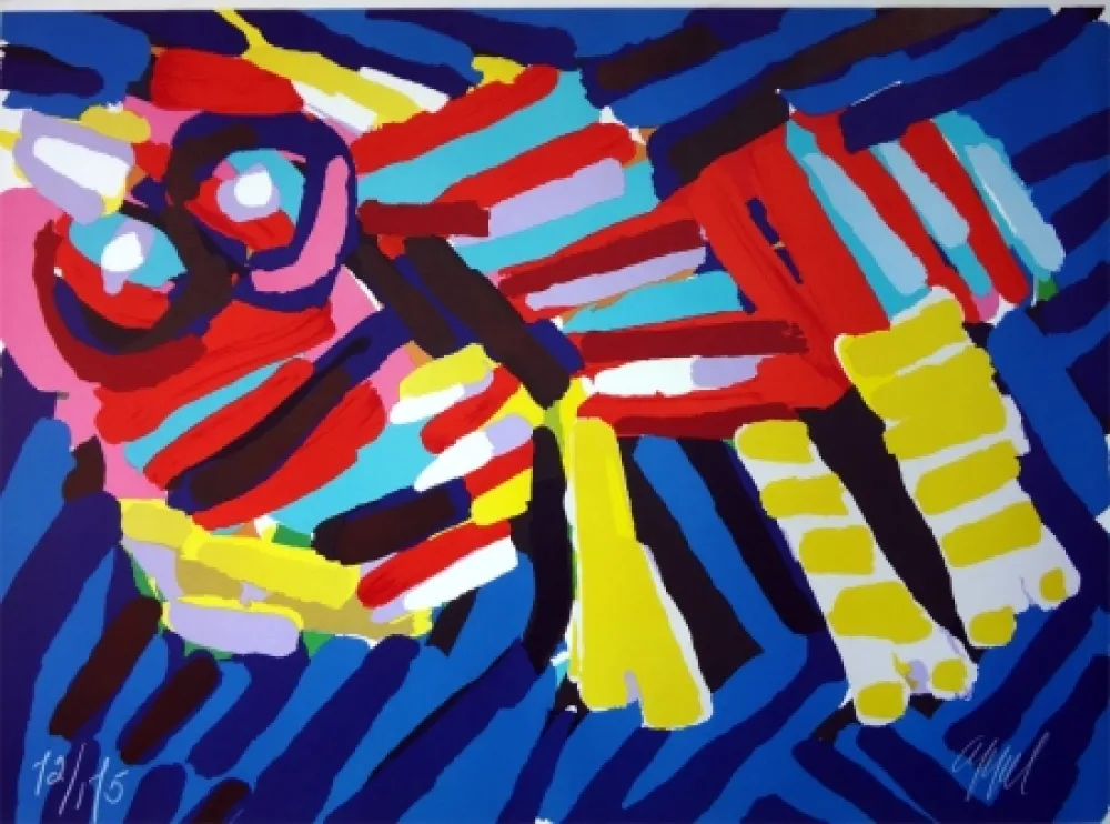 石版画 Appel - Head like an animal