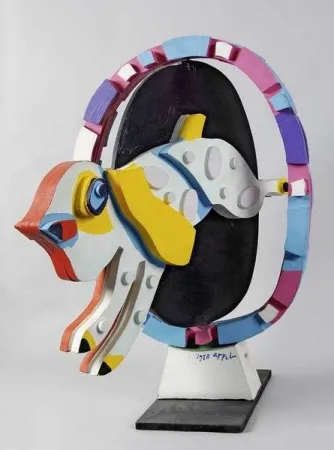 石版画 Appel - Jumping Dog, aus 