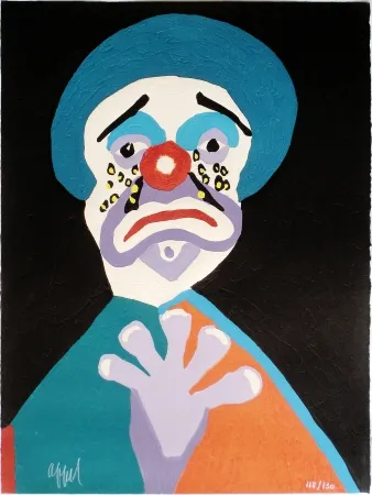 木刻 Appel - Le Clown aux Larmes d' Or