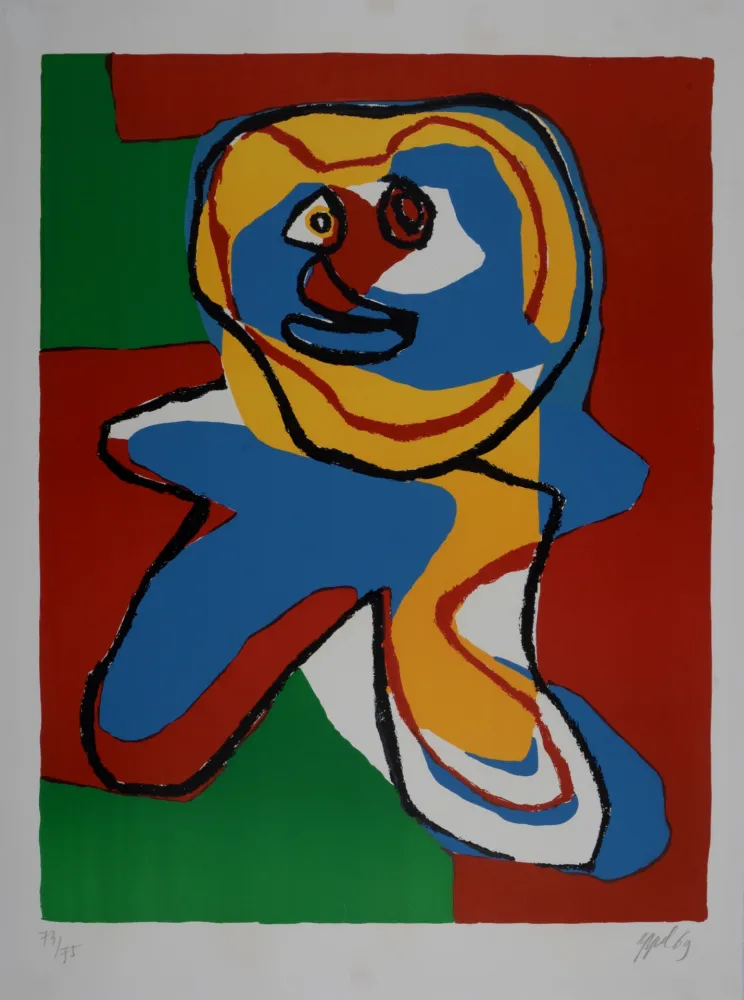 石版画 Appel - L'homme souriant, 1969 - Hand-signed