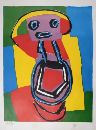 石版画 Appel - Personnage, 1969 - Hand-signed