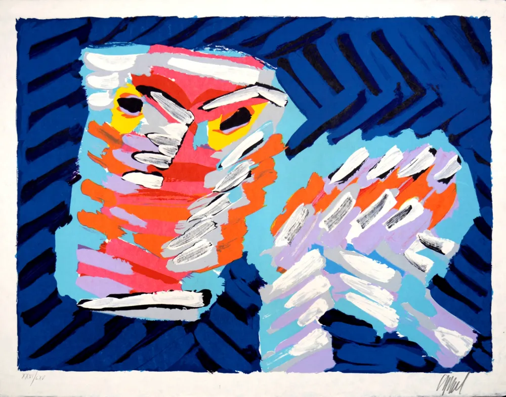 石版画 Appel -  Sad Cat, 1978 - Hand-signed!