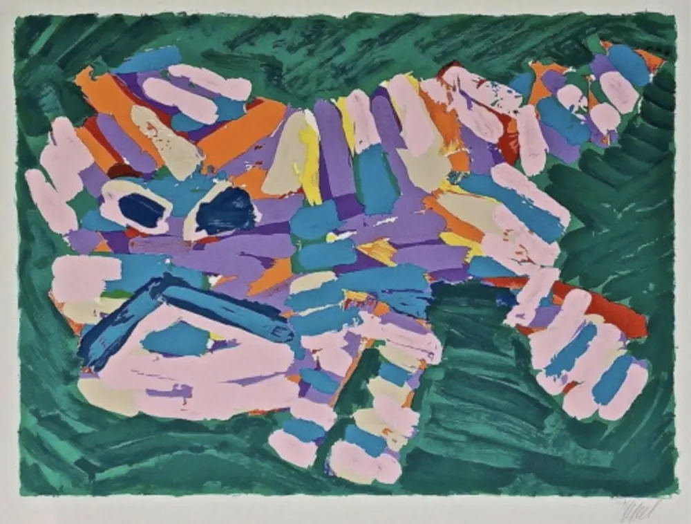 石版画 Appel - Stalking Cat