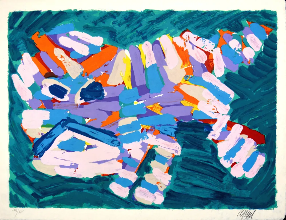 石版画 Appel - Stalking Cat, 1978 - Hand-signed!