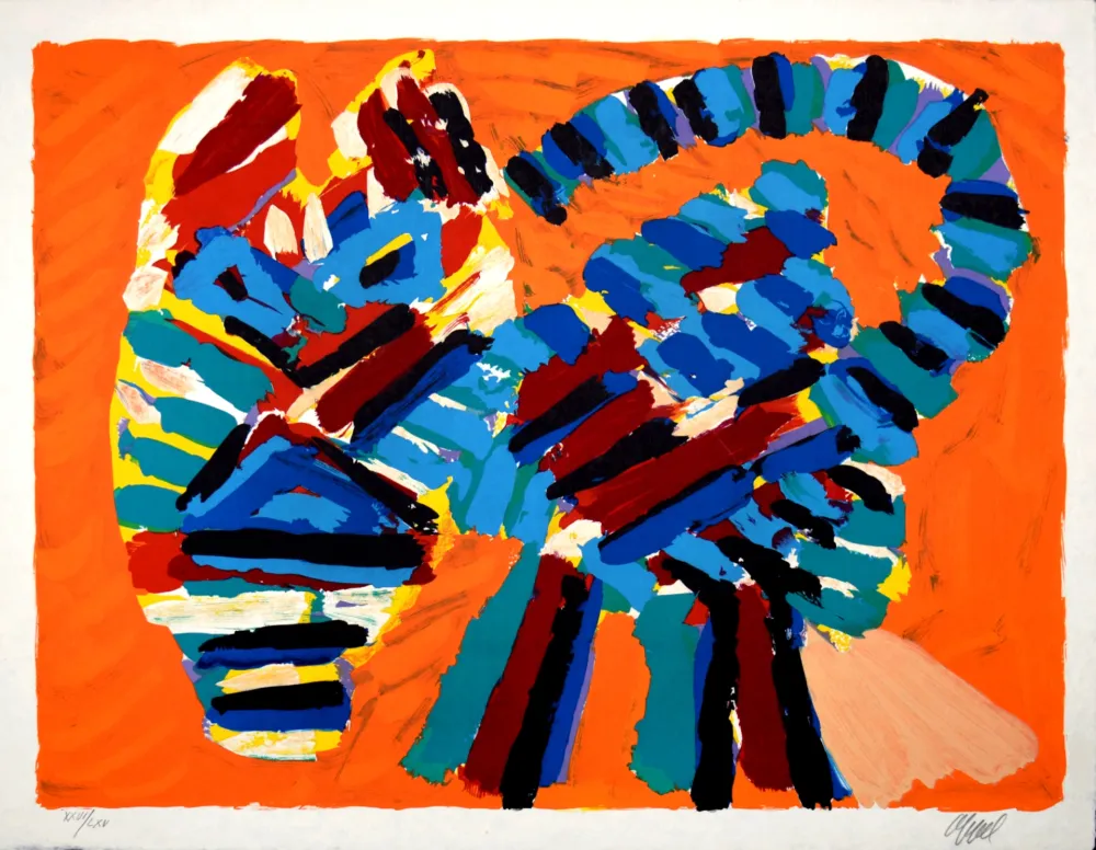 石版画 Appel - Sunshine Cat, 1978 - Hand-signed!