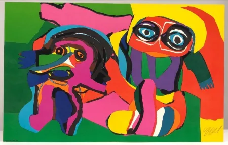 丝网印刷 Appel - Two Figures, ca.