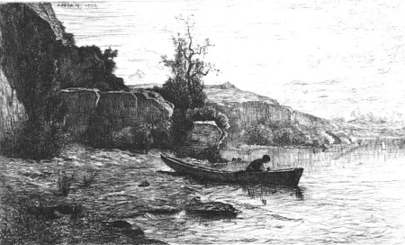 蚀刻版画 Appian - Bords du lac du Bourget