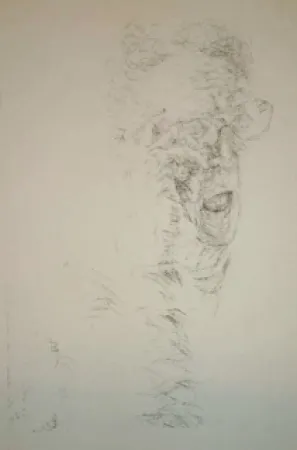 石版画 Arhika - Autoportrait