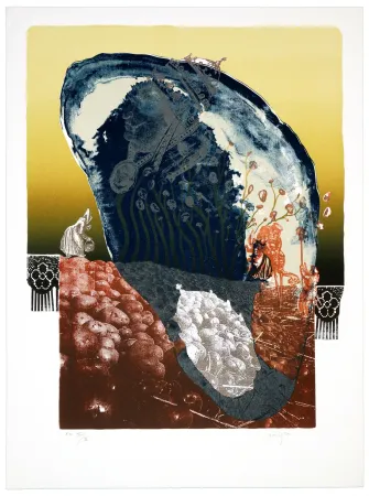 石版画 Aritza - Le chant de patatas