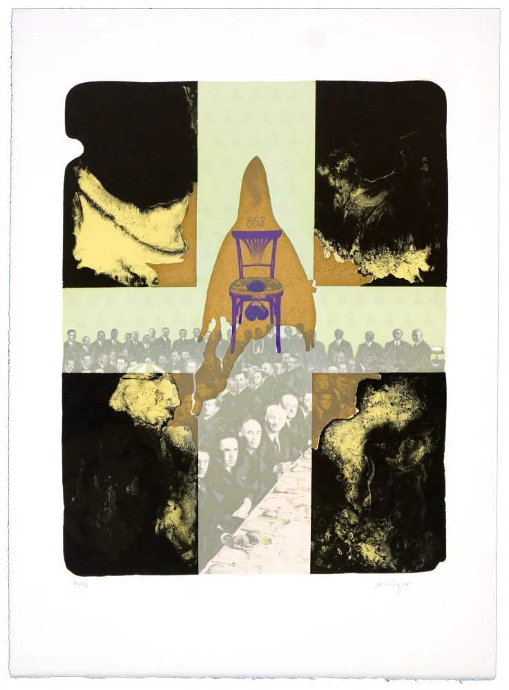 石版画 Aritza - Orchidées pour Jeanne