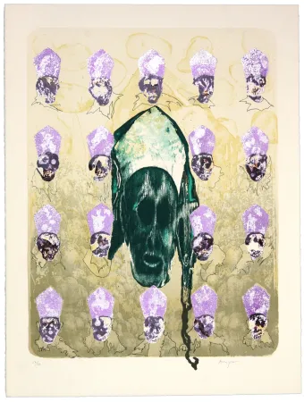 石版画 Aritza - Papa Verde