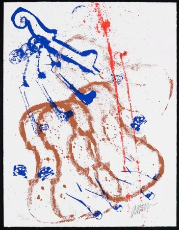 丝网印刷 Arman - Accords à cordes I