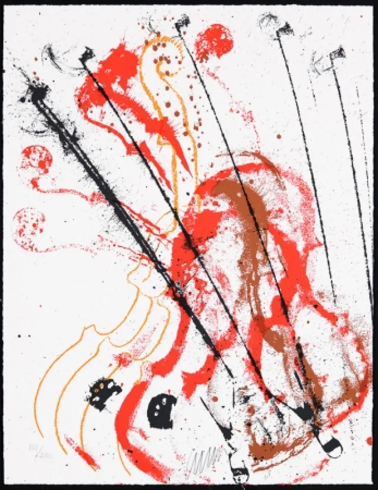 丝网印刷 Arman - Accords à cordes III