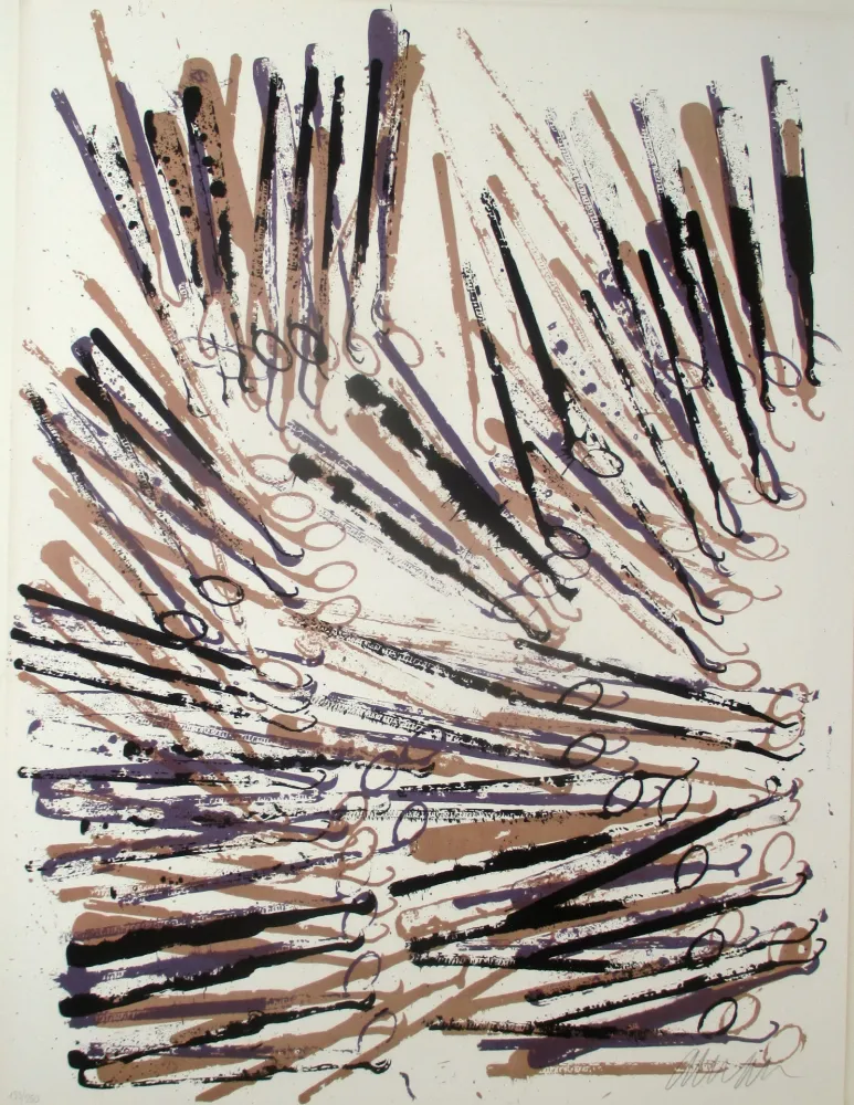 石版画 Arman - Artistery: Dentistery plate 4