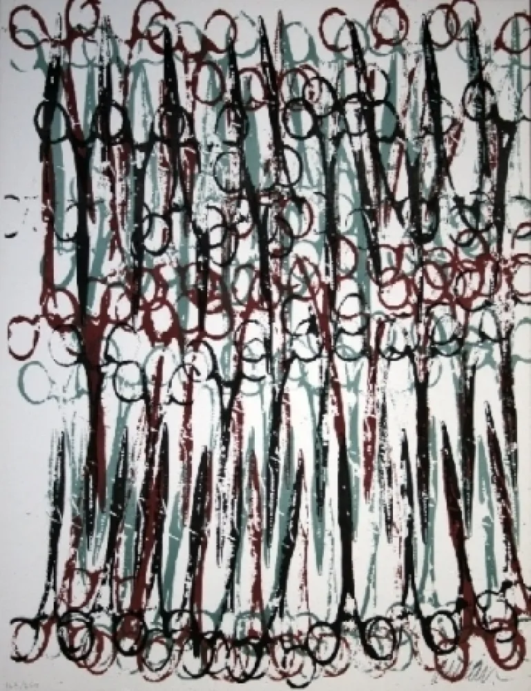 石版画 Arman - Ciseaux
