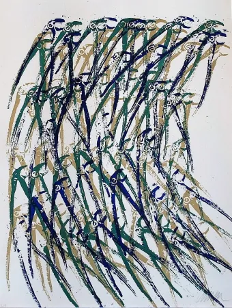 石版画 Arman - Dinosaurus' Fangs