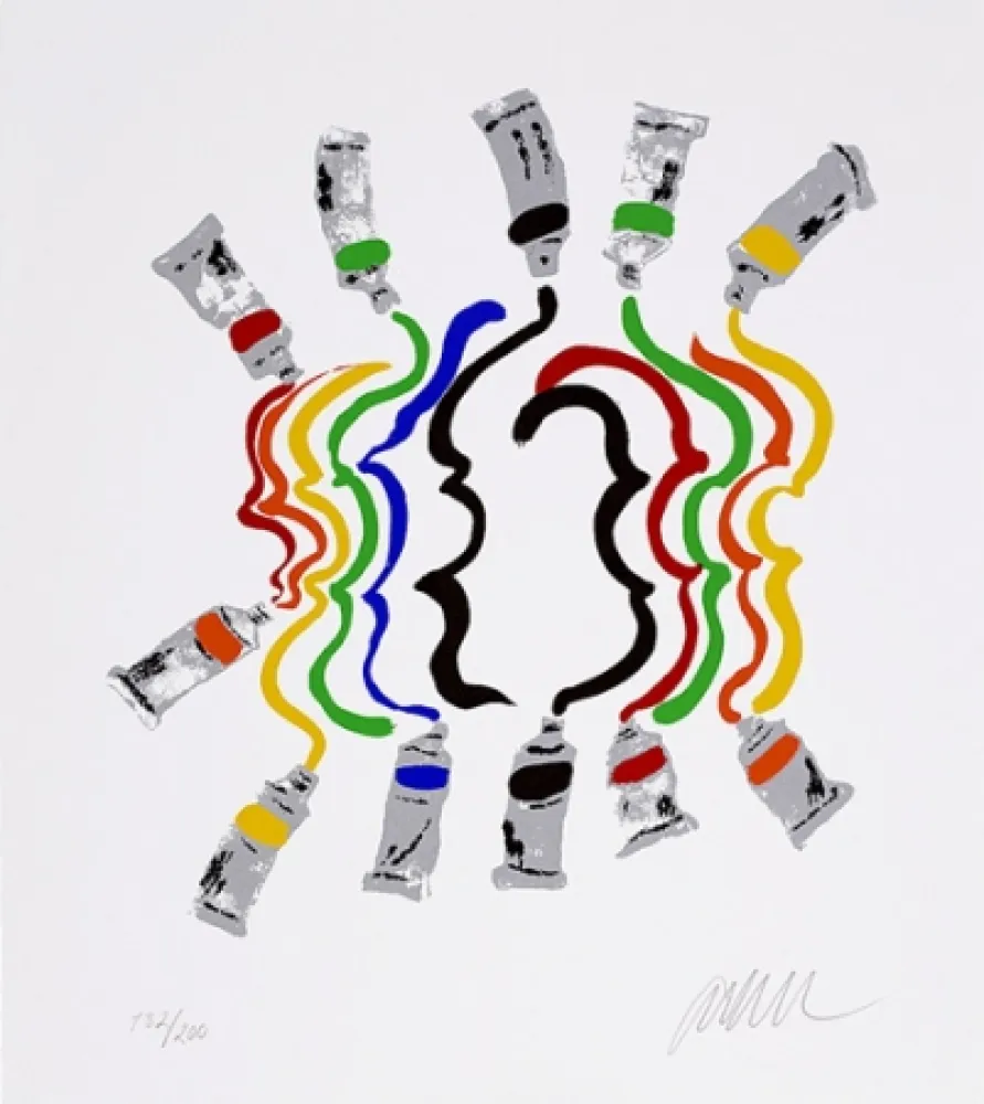 丝网印刷 Arman - Fiddlemania III