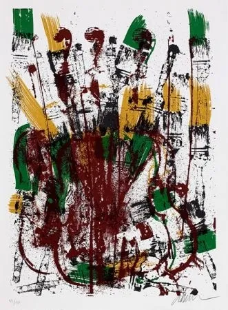 丝网印刷 Arman - Melodie brossée 1