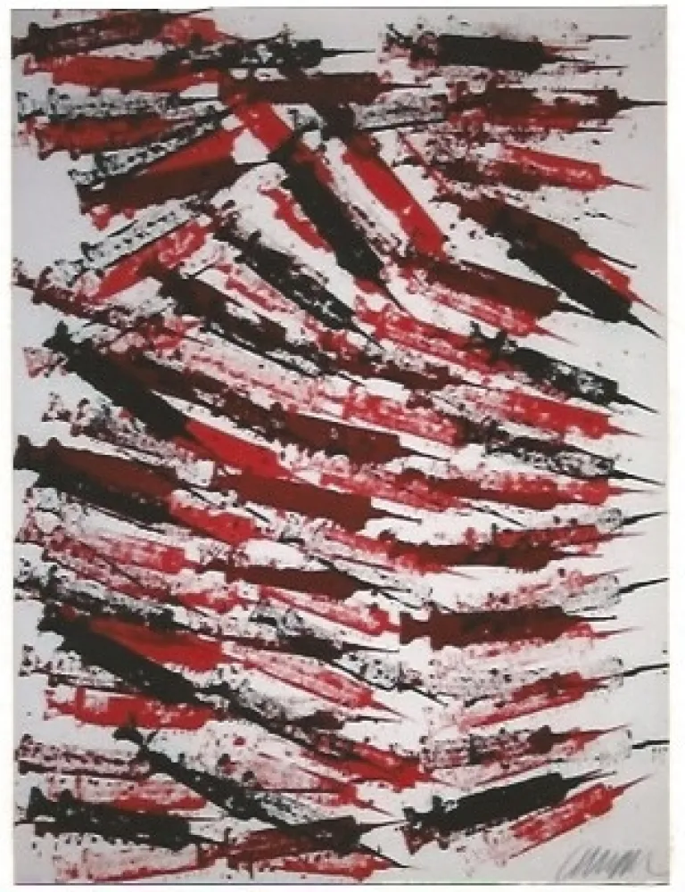 石版画 Arman - Seringues