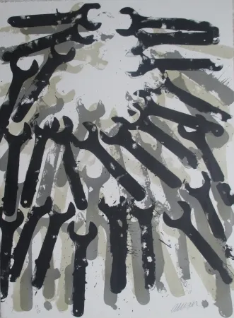 石版画 Arman - Tools 1