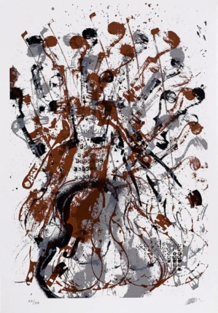 丝网印刷 Arman - Trio à cordes II