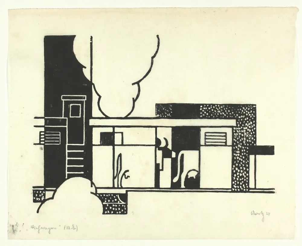 木刻 Arntz - Viehwagen (Cattle wagon)