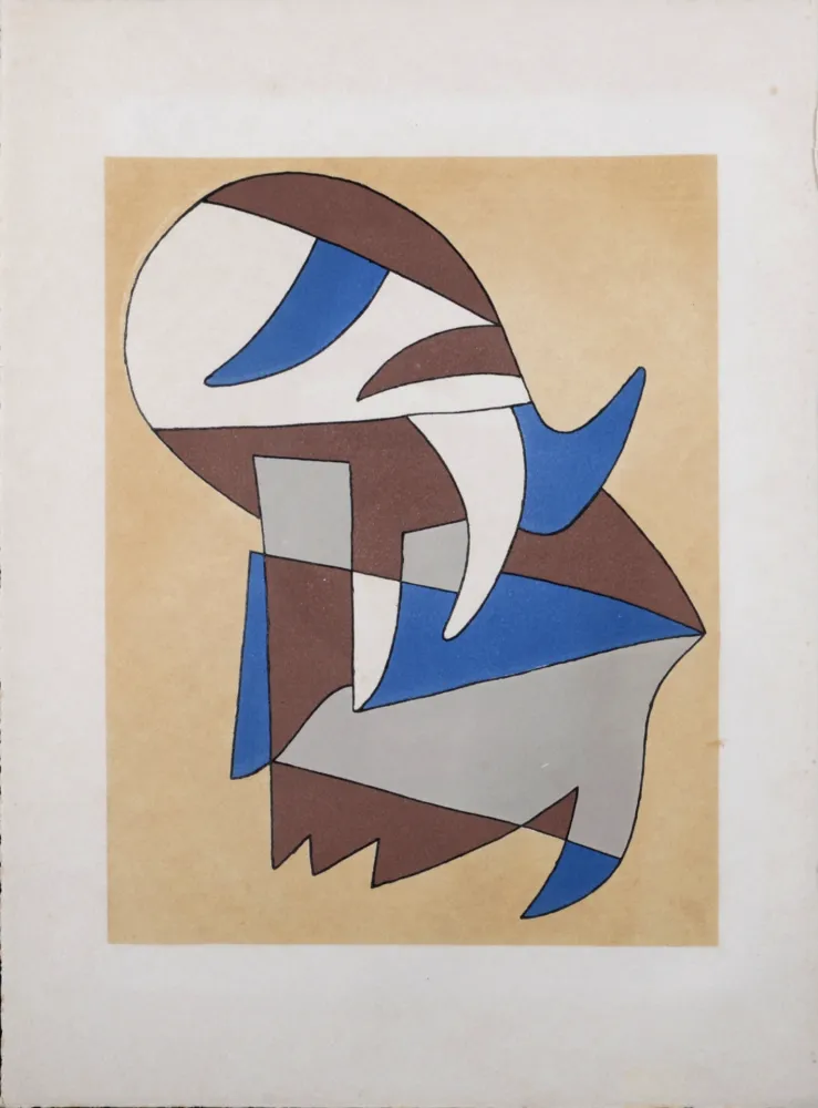 石版画 Arp - Jean Arp & Alberto Magnelli  - Untitled Collaboration, Aux Nourritures Terrestres, 1950 