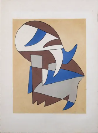 石版画 Arp - Jean Arp & Alberto Magnelli  - Untitled Collaboration, Aux Nourritures Terrestres, 1950 