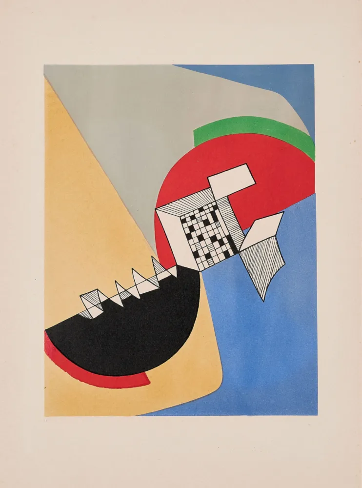 石版画 Arp - Jean Arp - Sonia Delaunay - Alberto Magnelli, Aux Nourritures Terrestres, 1950 