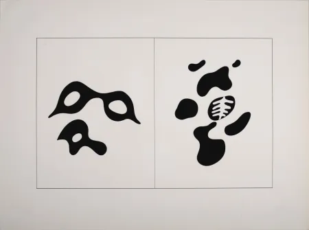 丝网印刷 Arp - Lunettes et lorgnon - le squelette et son entourage, 1928-1959