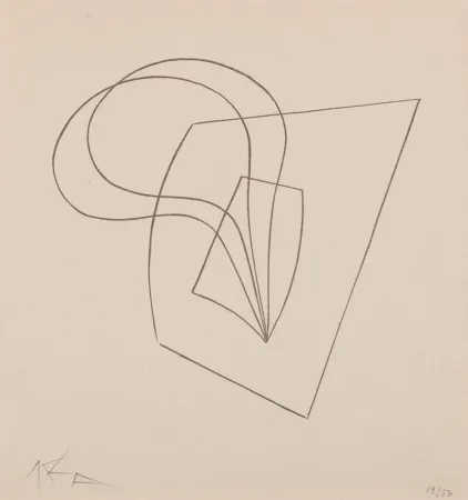 石版画 Arp - Pflanzlich-architektonische