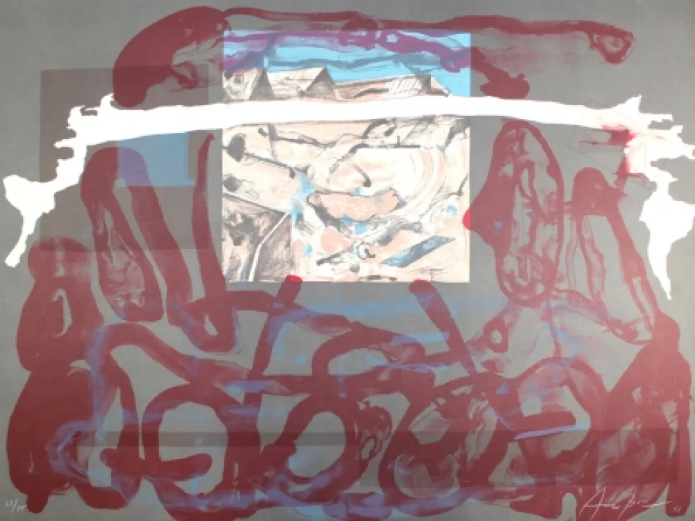 石版画 Arranz-Bravo - Casa Azul y Blanca