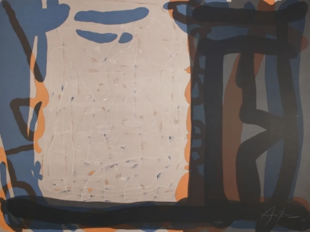 石版画 Arranz-Bravo - Casa con anaranjada