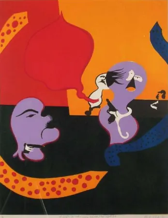 石版画 Arroyo - UNTITLED