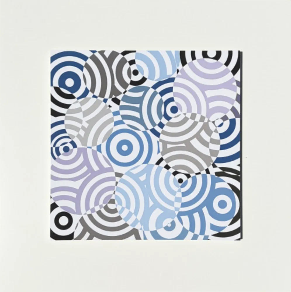 复数作品 Asis - Interferences cercles de couleurs Gris Bleu