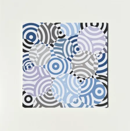 复数作品 Asis - Interferences cercles de couleurs Gris Bleu