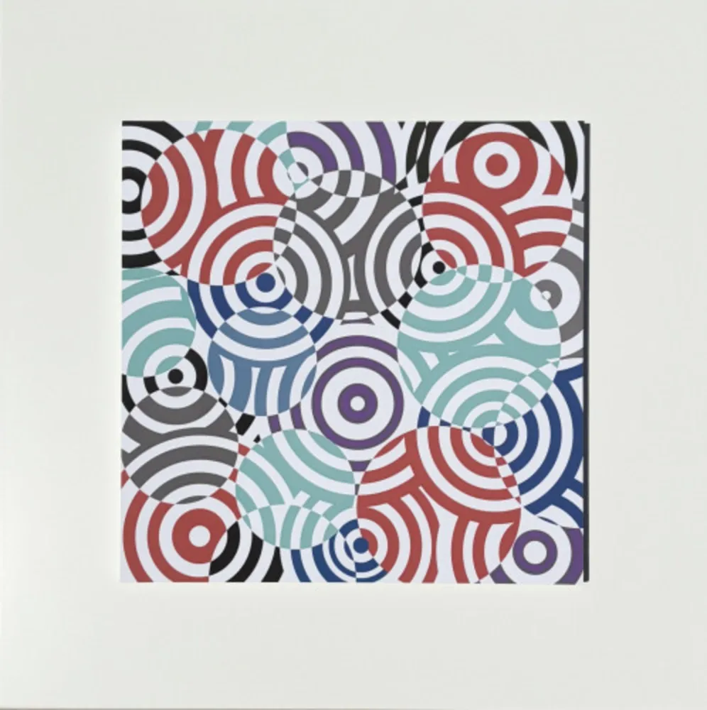 复数作品 Asis - Interferences cercles de couleurs Gris Rouge