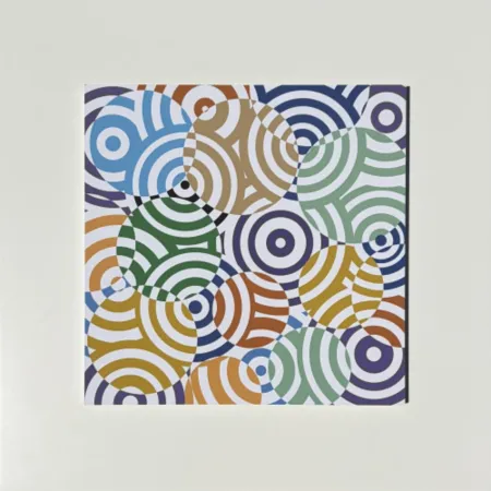 复数作品 Asis - Interferences cercles de couleurs Gris Rouge Arc en Ciel