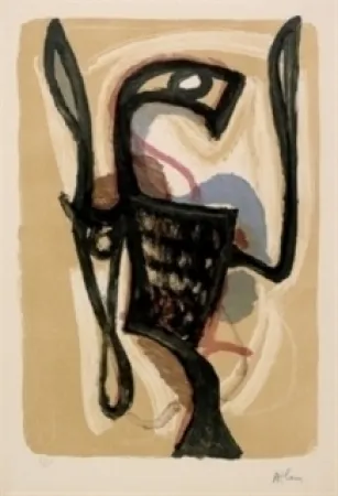 石版画 Atlan - Oiseau de Lune