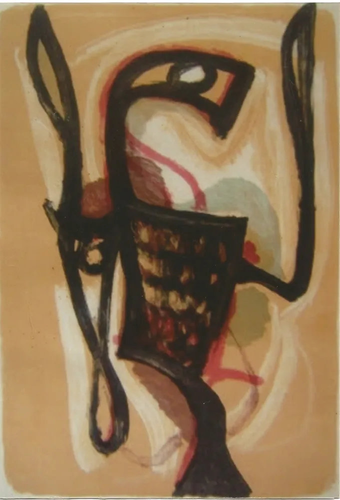 石版画 Atlan - Oiseau de Lune