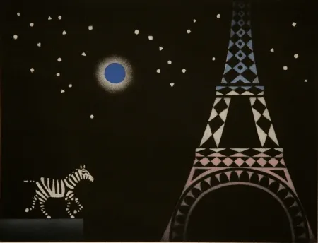 美柔汀铜版画 Avati - La zebre a Paris