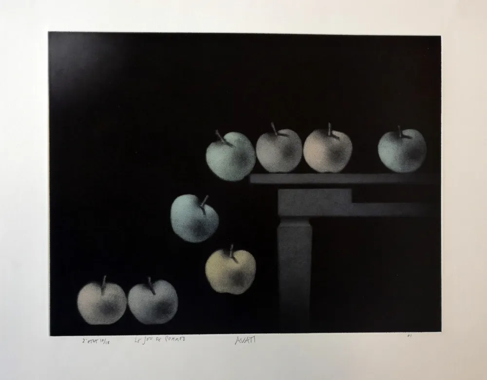 美柔汀铜版画 Avati - Le jeu de pommes