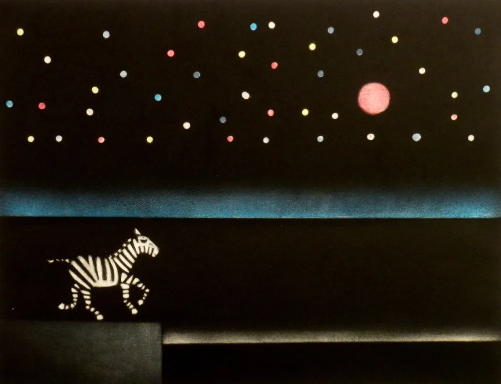 美柔汀铜版画 Avati - Le zebre a Antibes